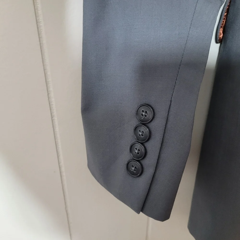 Joseph Jos. A. Bank Slim Fit 100% Wool Gray Blazer Sport Jacket Size 42L